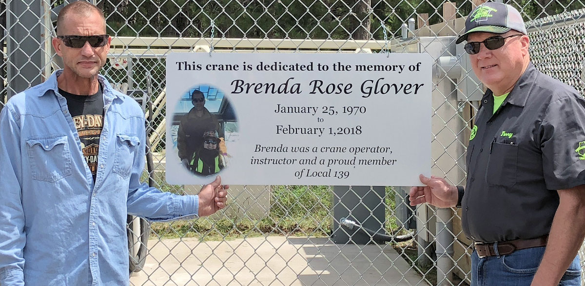 Crane Dedicated In Memory Of Brenda Glover