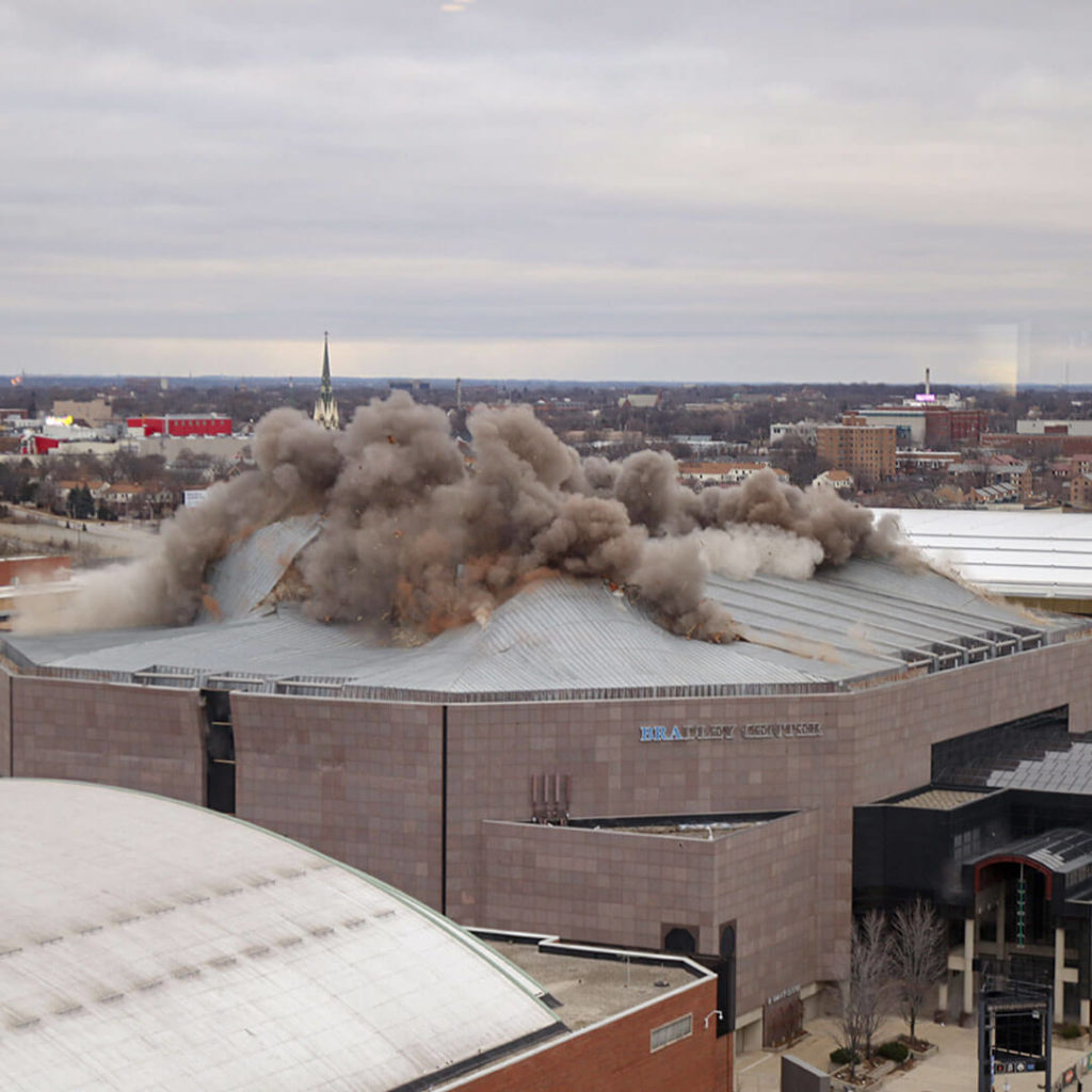 Bradley Center Roof Implosion