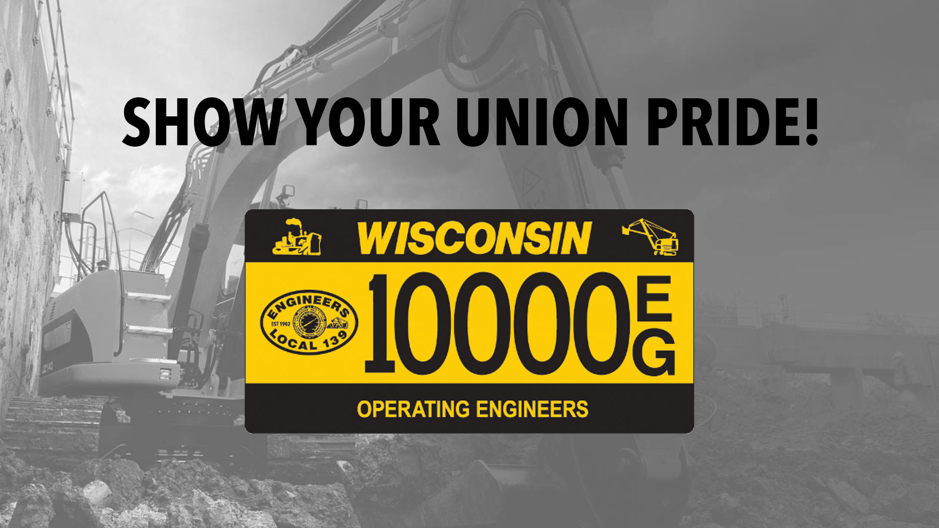 Show your union pride with the available customized license plate.