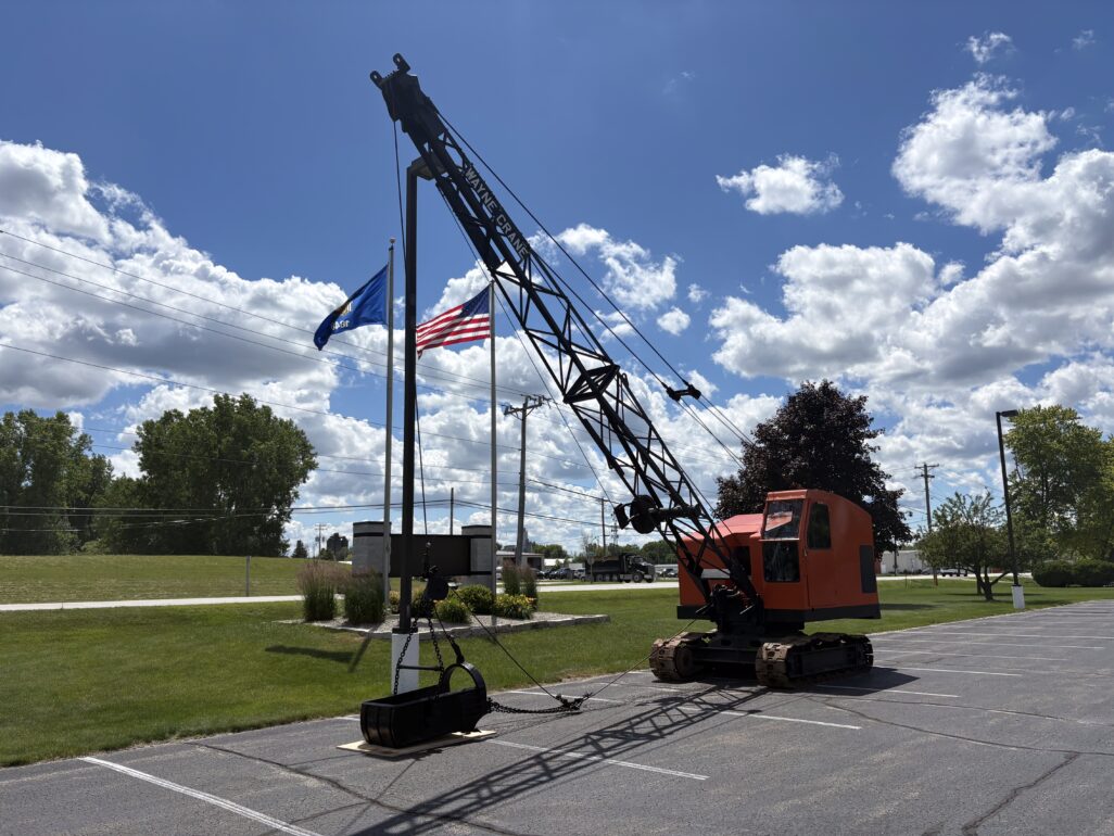The Wayne Crane donated by Jeff and Jim Johnson at the Appleton Union Hall.